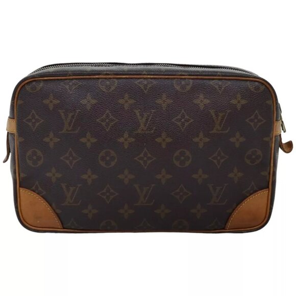 LOUIS VUITTON Monogram Compiegne 28 Clutch Bag LV Auth - Picture 3 of 16
